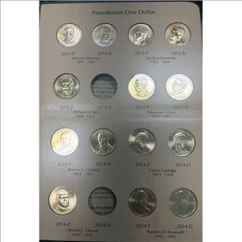 U.S. Presidential Coins - One Dollar Incomplete 75 Coins