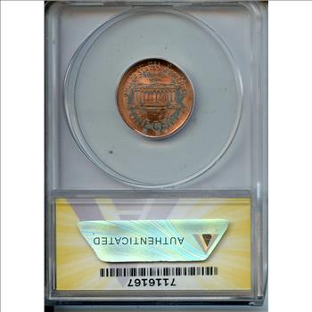 1999 Lincoln Cent Penny Graded ANACS MS64 Red Mint Error Broadstruck Coin