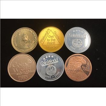Lot of 6 Coin Tokens Coin World Numismatics American Numismatic Association ANA