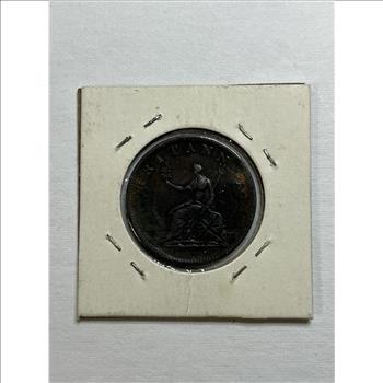 1806 Great Britain George III Copper Half Penny Very Fine Condition