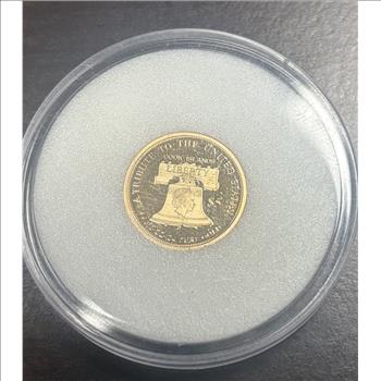 Cook Islands 2017 $5 Gold 1/10oz of .24 Gold Proof Liberty