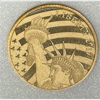 Cook Islands 2017 $5 Gold 1/10oz of .24 Gold Proof Liberty 