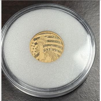 Cook Islands 2017 $5 Gold 1/10oz of .24 Gold Proof Liberty 