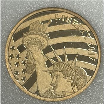 Cook Islands 2017 $5 Gold 1/10oz of .24 Gold Proof Liberty 