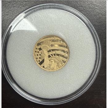 Cook Islands 2017 $5 Gold 1/10oz of .24 Gold Proof Liberty 