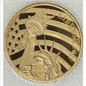 Cook Islands 2017 $5 Gold 1/10oz of .24 Gold Proof Liberty 