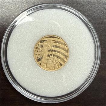 Cook Islands 2017 $5 Gold 1/10oz of .24 Gold Proof Liberty 