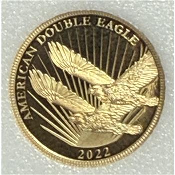 Cook Islands 2022 $5 Gold 1/10oz of .24 Gold Proof Double Eagle
