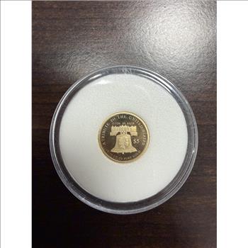 Cook Islands 2022 $5 Gold 1/10oz of .24 Gold Proof Double Eagle