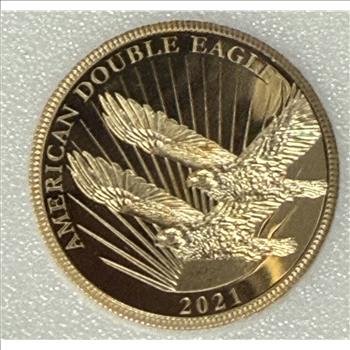 Cook Islands 2021 $5 Gold 1/10oz of .24 Gold Proof Double Eagle