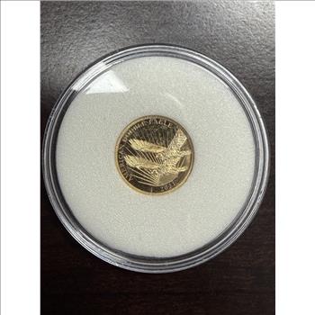 Cook Islands 2021 $5 Gold 1/10oz of .24 Gold Proof Double Eagle