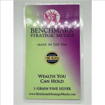 1 Grain Silver Bar Benchmark Strategic Metals