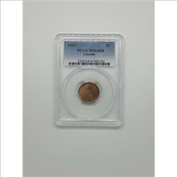 1909 Lincon Wheat Penny PCGS MS64RB