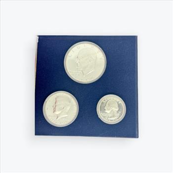 1976 Bicentennial 3 Coin Set w/ Display Case