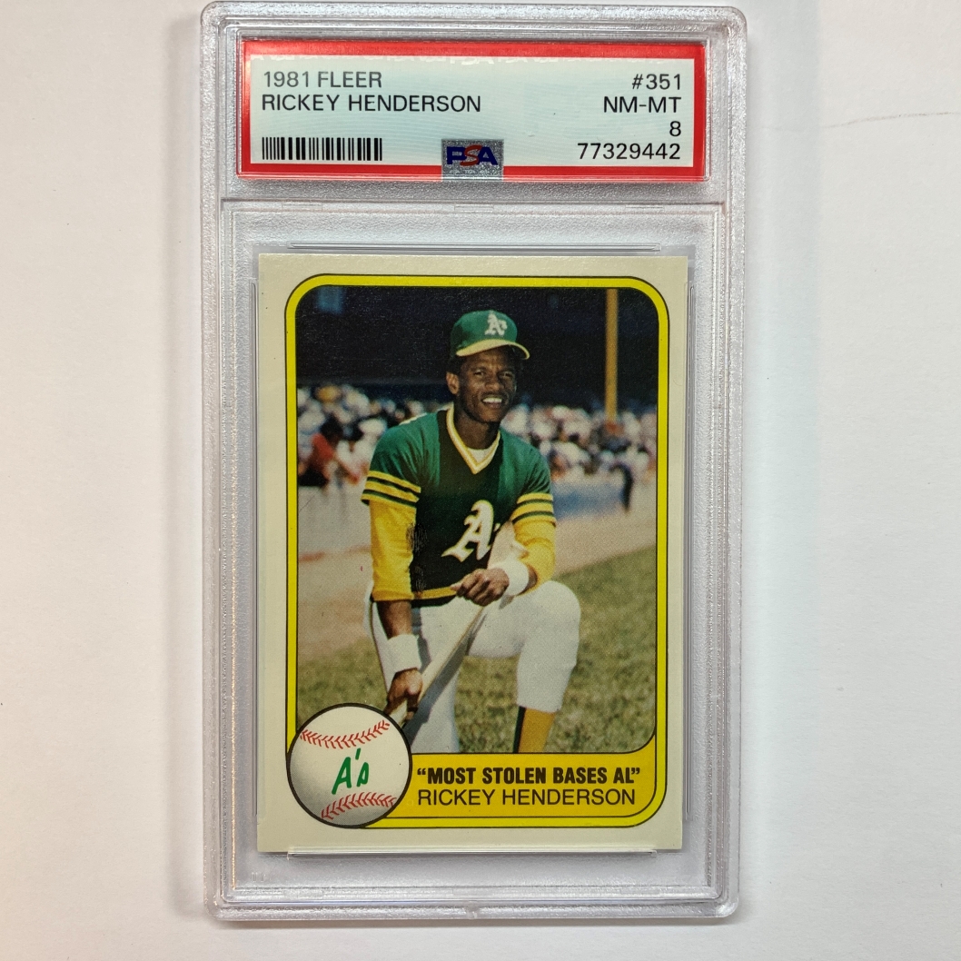 1983 PSA 7 Rickey Henderson Fleer Baseball