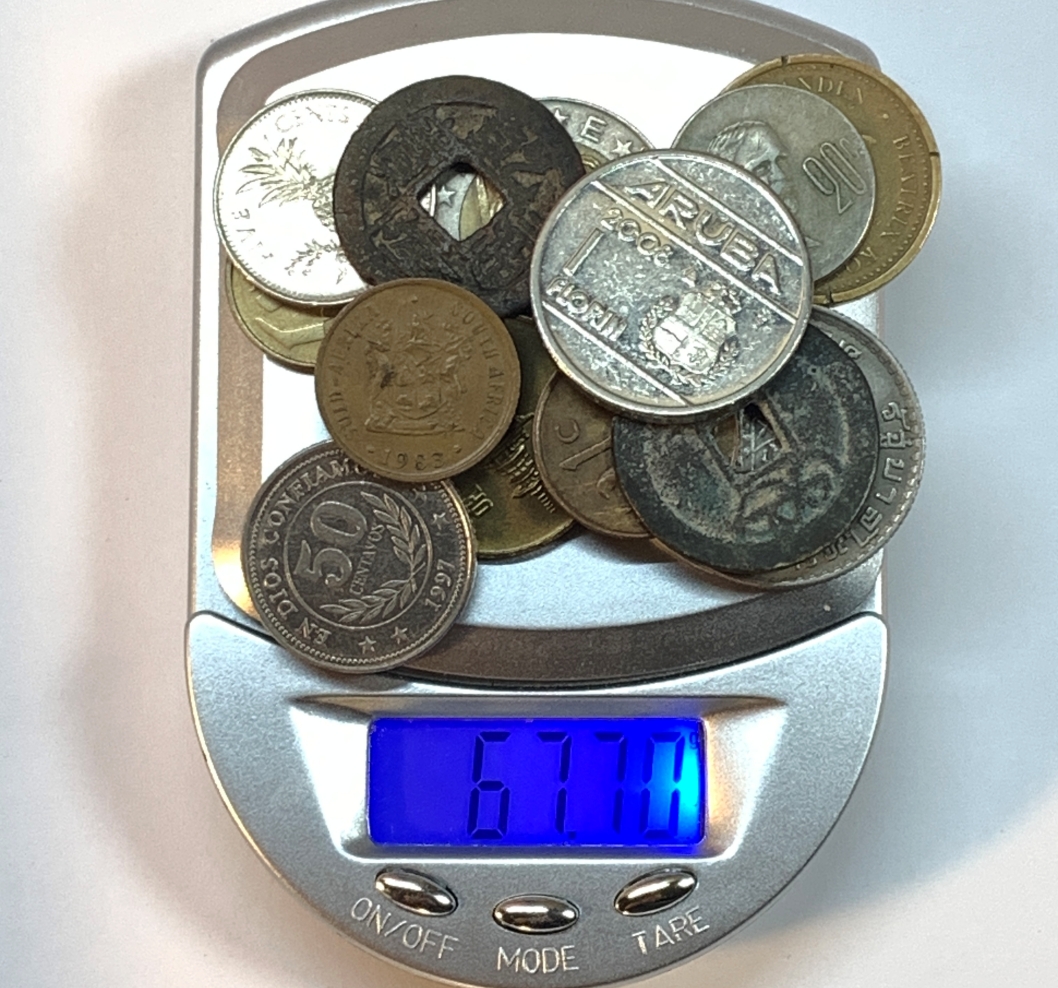 67.7 Gram Lot of Miscelaneous Coin From around the World Collection ...