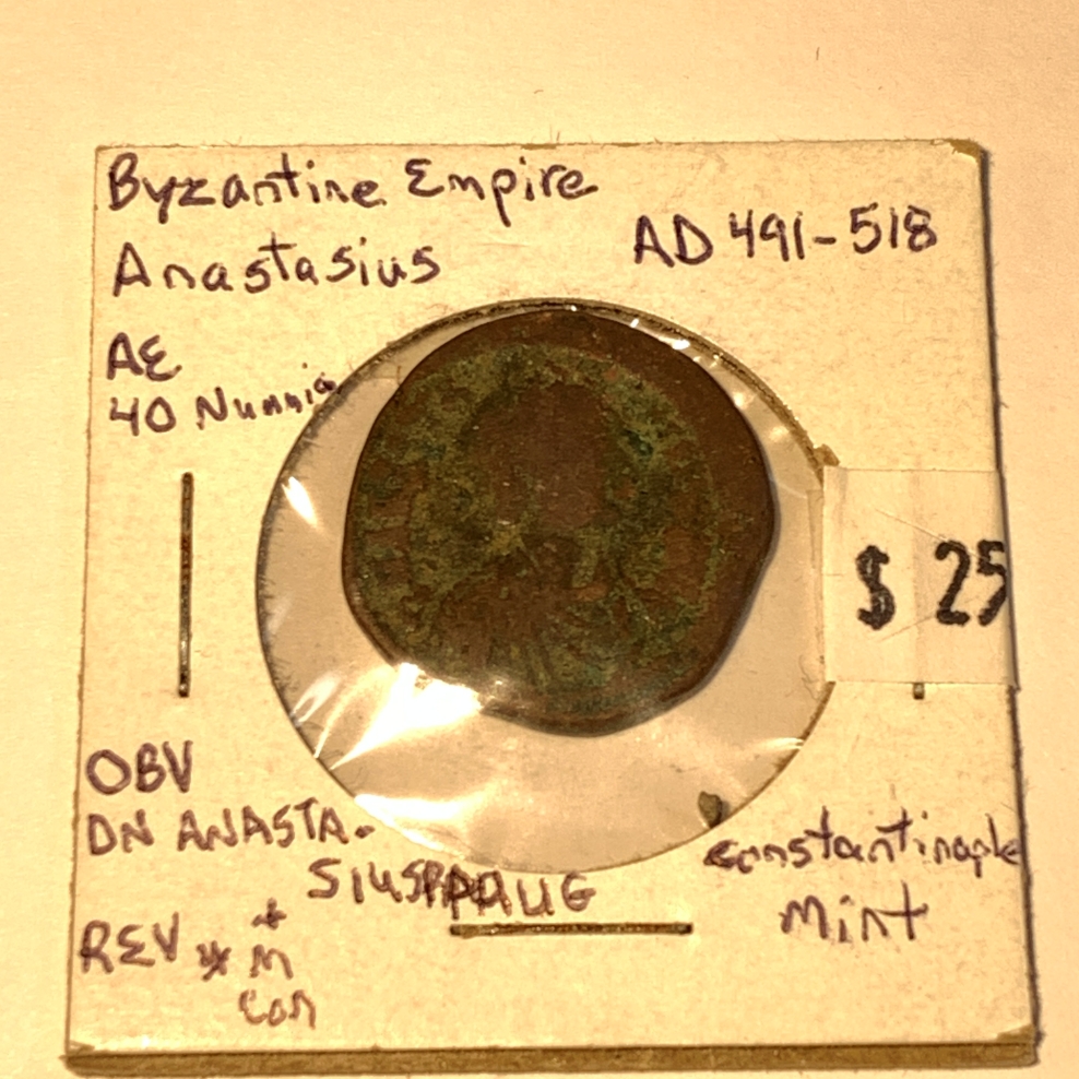 Byzantine Empire Anastasius 40 Nummis 491518AD Ancient Eastern Roman