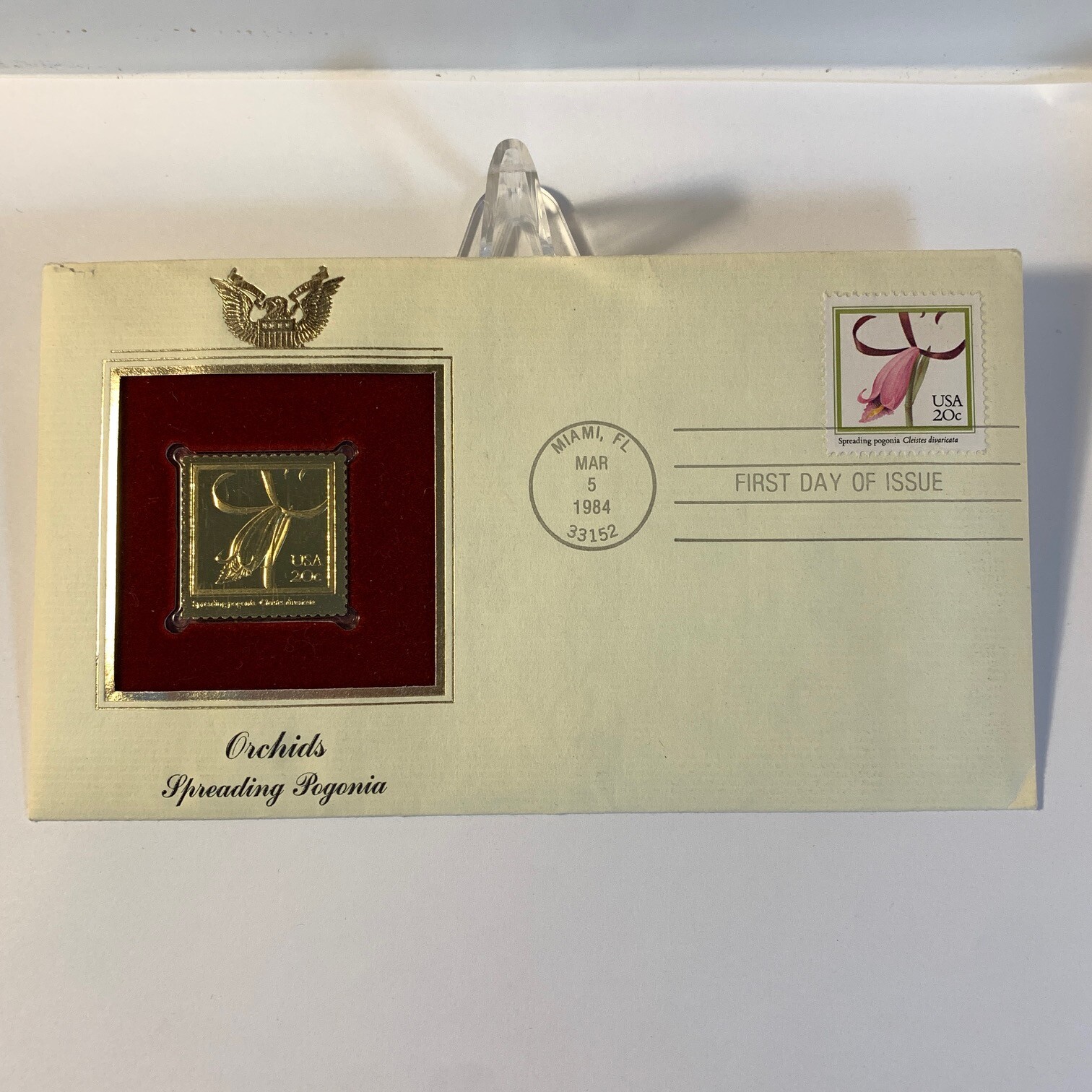 Orchids Gold Stamp and Original Documents from USPS Property Room