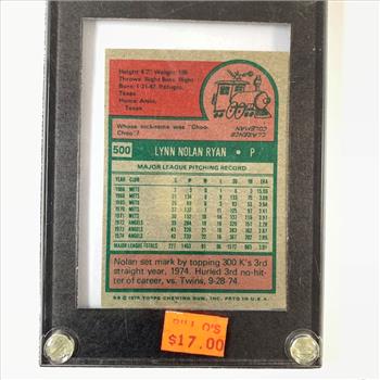 1975 Topps Mini Nolan Ryan Baseball Card Screw Down Case Hall of Fame