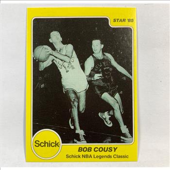 1984 Schick Bob Cousy Trading card Insert RARE in Protective Sleeve