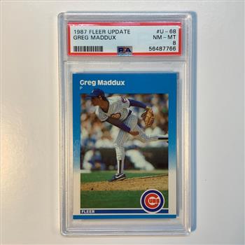 1987 Fleer Update Greg Maddux Rookie Card High Graded by PSA  Greatest Pitcher of All Time 