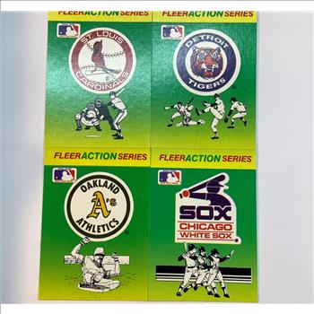 1990 Fleer Baseball Team Stickers in Mint State Condition 8 Different Teams