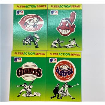 1990 Fleer Baseball Team Stickers in Mint State Condition 8 Different Teams