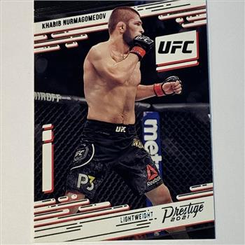 2021 Prestige Panini Khabib Nurmagomedov UFC Goat Champion Undefeated
