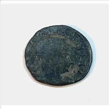 Ancient Roman Coin Made of Bronze in the 3rd Century AD