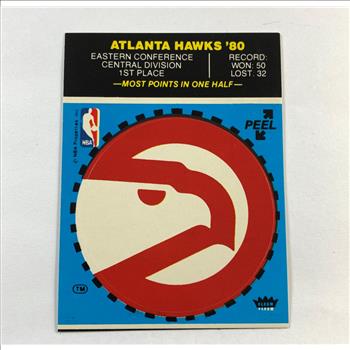 Atlanta Hawks 1981 Fleer Basketball Team Sticker