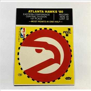 Atlanta Hawks 1981 Fleer Basketball Team Sticker