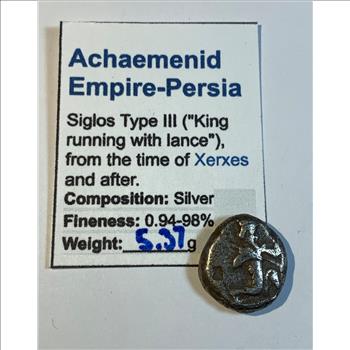 Authentic Ancient Silver Greek Persian Silver Type 3 480-375 BC Achaemenid Empire