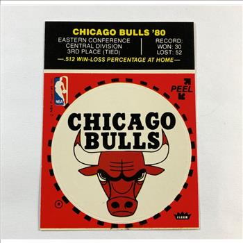 Chicago Bulls 1981 Fleer Basketball Team Sticker