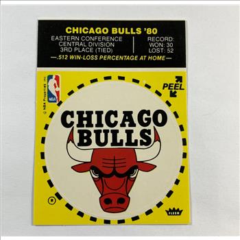 Chicago Bulls 1981 Fleer Basketball Team Sticker