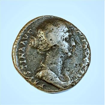 Faustina Jr Wife of Marcus Aurelius (Died 175 AD ) Bronze Asurion Rome