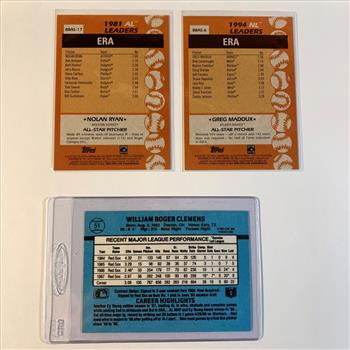 Greatest Pitchers Roger Clemens Greg Maddux Nolan Ryan