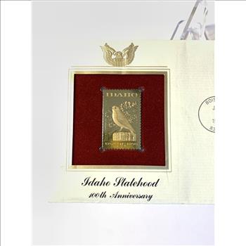 Idaho Statehood Gold Stamp and Original Documentation
