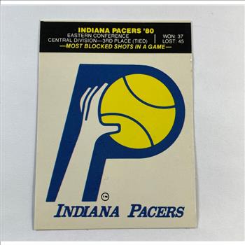Indiana Pacers 1981 Fleer Basketball Team Sticker