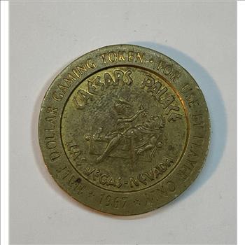 RARE Las Vegas Casino Half Dollar 50 Cent Slot Machine Gaming  Token Caesar's Palace RARE