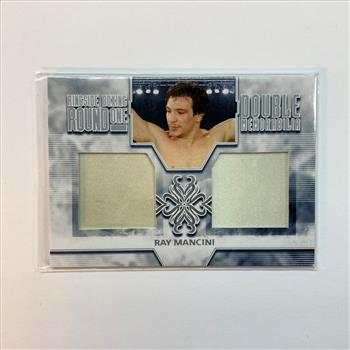Ray Boom Boom Mancini Double Fight Worn  Memorabilia Patch Card Lightweight Champ Boxing HOF