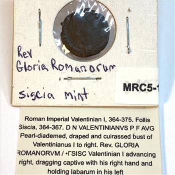 Roman Coin 364AD Valentinian the First Bronze Ancient