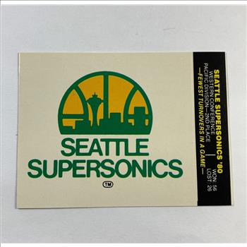 Seattle Supersonics 1981 Fleer Basketball Team Sticker
