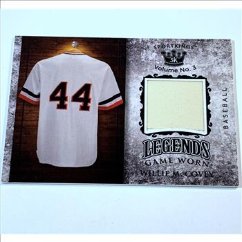 Sport King Legends Game Worn Willie McCovey Jersey Patch Card Authentic Memorabilia