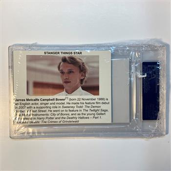 Stranger Things Vecna played by Jamie Bower Autographed Index Card Authenticated by PSA/DNA