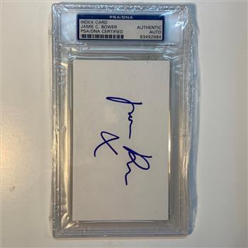 Stranger Things Vecna played by Jamie Bower Autographed Index Card Authenticated by PSA/DNA