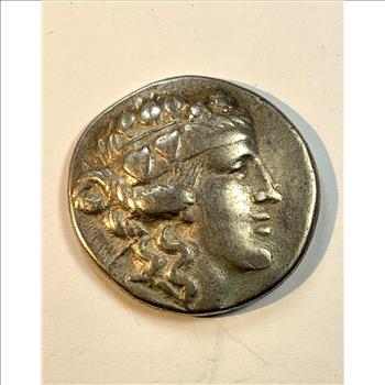 Thasos 166-148 BC Silver Tetradrachm Dionysus God of Wine - Merriment Hercules Club/ Lion skin