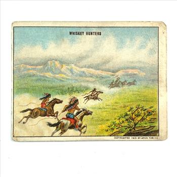 Whiskey Hunters 1910s Hassan Cigarettes Tobacco Card