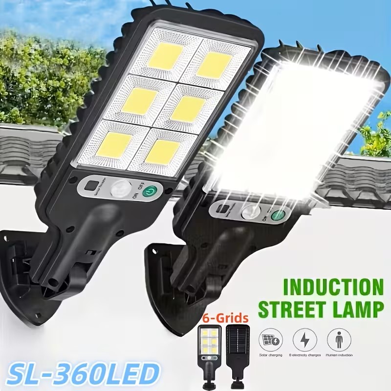 2026 New Solar Street Light with Remote Control And Motion Sensor, 360/720 LED Solar Wall Light, Suitable for Outdoor Use, Decks, Patios, And Gardens/ IP65 / Safety Wall Light/ Outdoor Lighting/ Garden Light And Exterior Wall Light