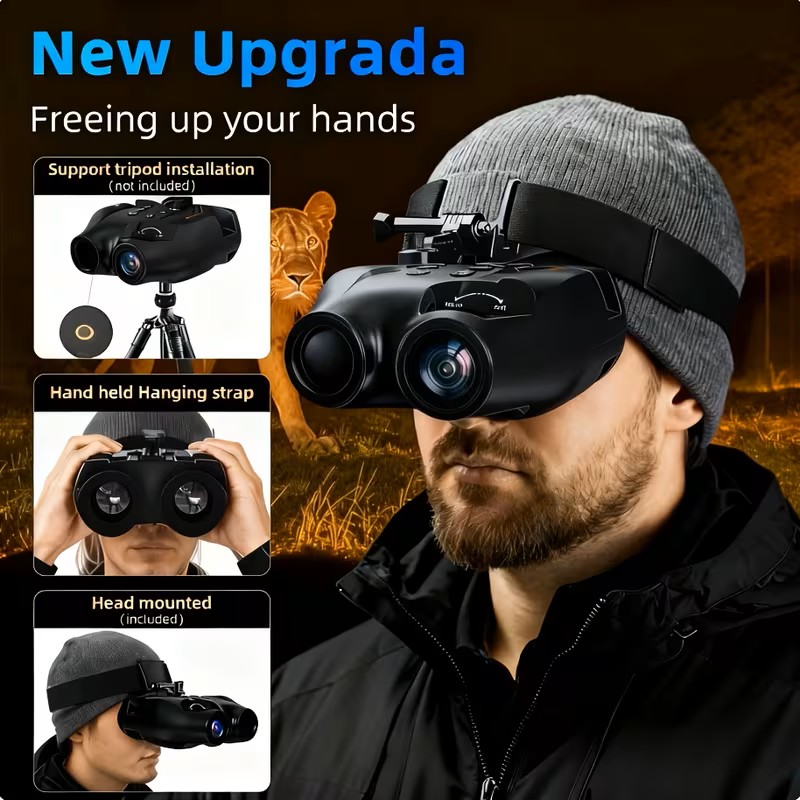 N4 4K HD Digital Night Vision Binoculars With 32GB Memory Card 2000mAh Battery For Photo Video Recording Playback Outdoor Night Adventures Wildlife