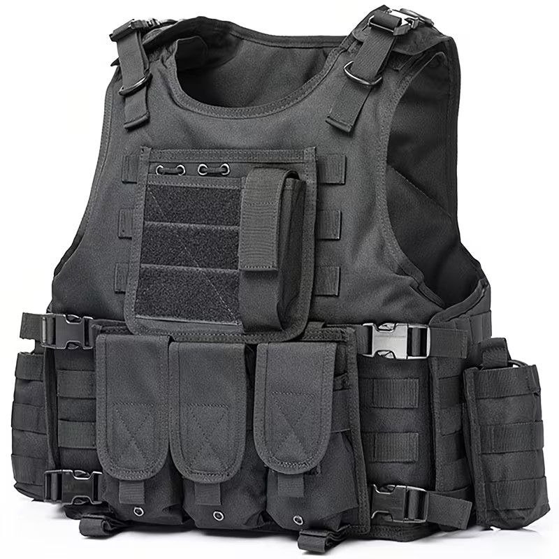 Tactical Vest, Outdoor Tactical Vest with Multiple Pockets for Storing Magazines and Gear, Breathable Mesh Fabric for Heat Dissipation, Suitable for Hunting, Camping, Games, and Outdoor Training